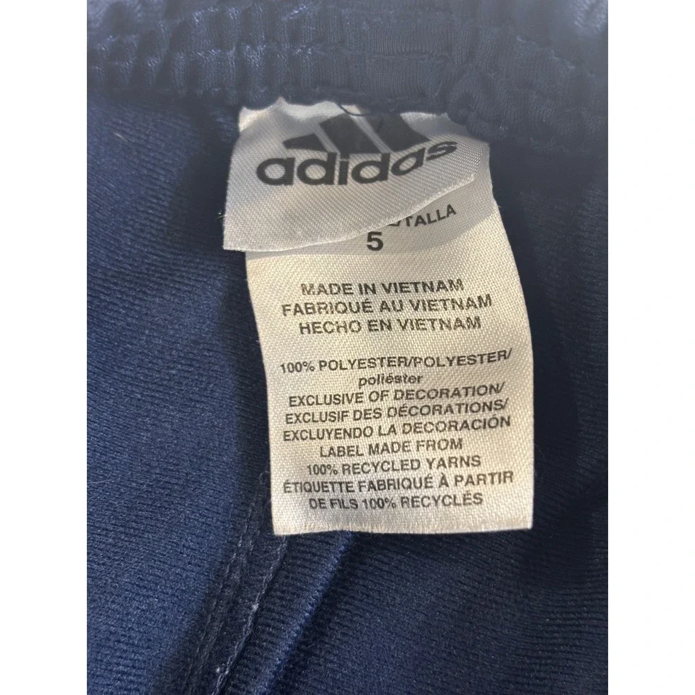 Adidas Kids Navy Blue‎ 3-Stripe Track Pants Joggers Size 5 Activewear